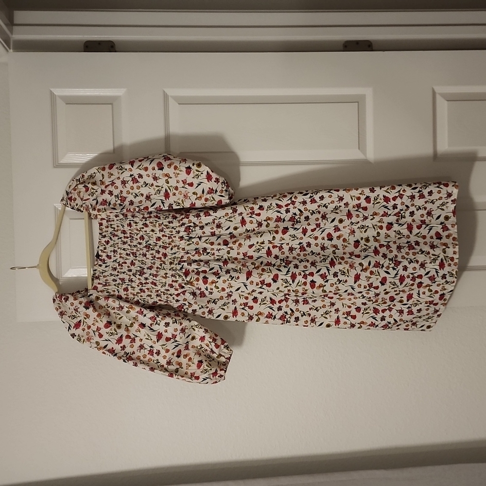 Jcrew floral cream dress